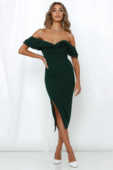 Tokyo Rose Midi Dress Green